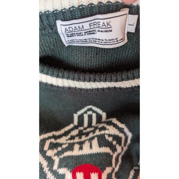 Vintage Adam Freak NBA Seattle Sonics mens sweater intarsia knitted graphic Med - Picture 7 of 8